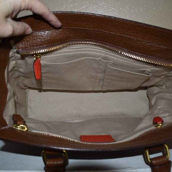 Coach Borwn Leather Satchel - Picture 3 of 3